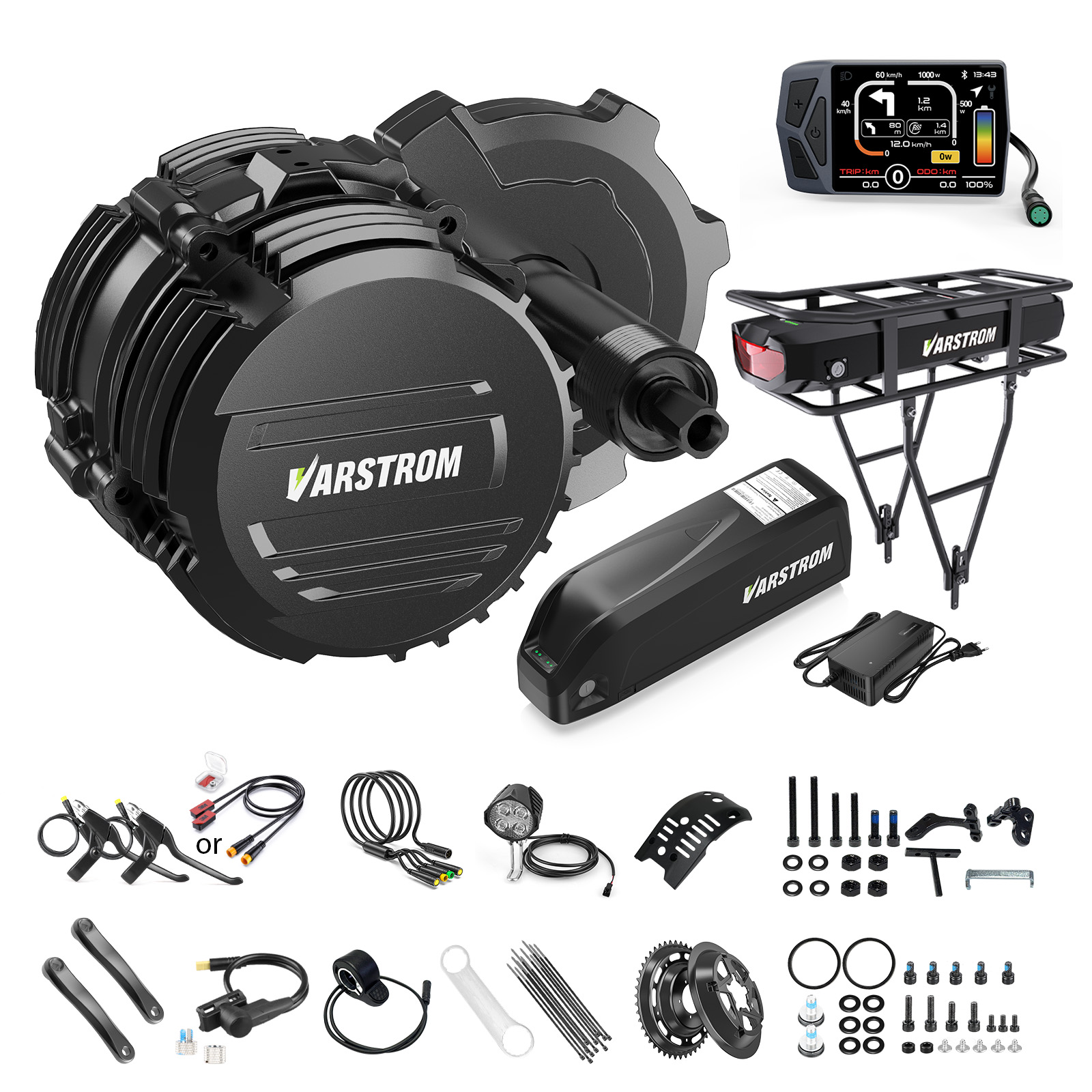 [US LAGER] Varstrom 48V500W 75 – Torque Sensor Mid Drive Motor Kit Bewertung und Preis